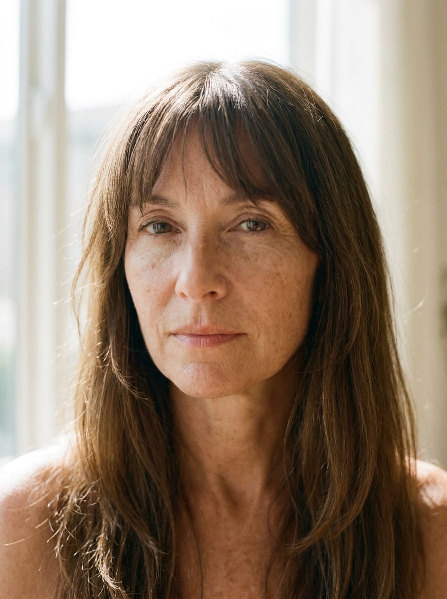 Lange Haare mit Wispy Bangs - Lange Haare ab 50